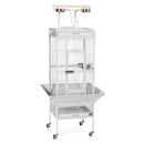Prevue Hendryx Wrought Iron Select Bird Cage with Playtop - Pewter White - 18" x 18" x 57"