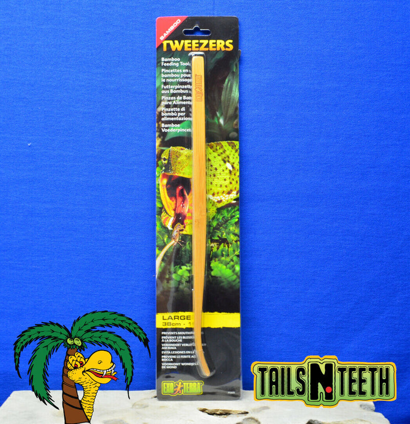 Exo Terra Bamboo Feeding Tweezers - Prevents Mouth Injuries - LARGE - PT2078