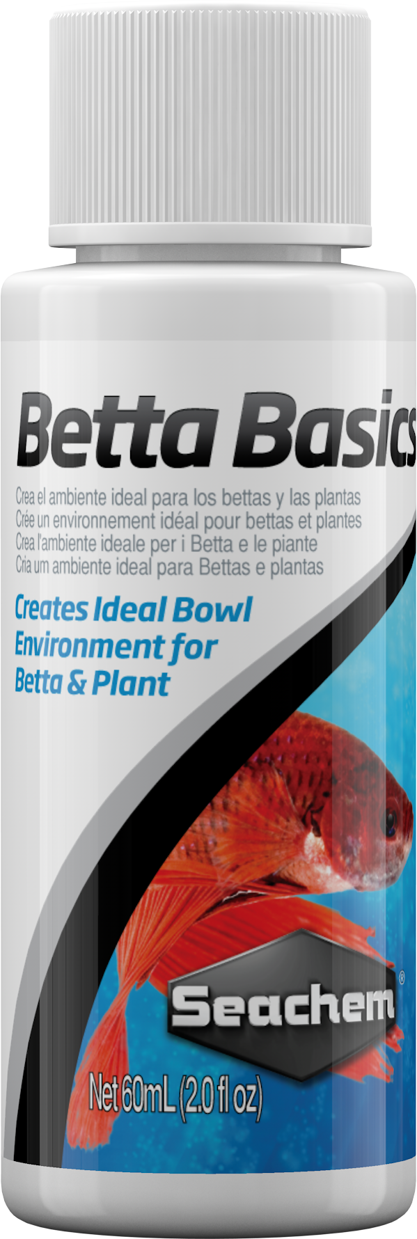 Seachem Betta Basics 60ml - Creates Ideal Bowl Environment for Bettas