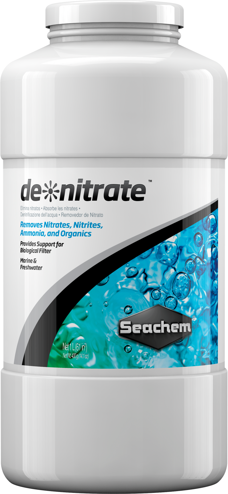 Seachem de-nitrate™ 1L - Filter Media for Removing Nitrates, Nitrites, Ammonia