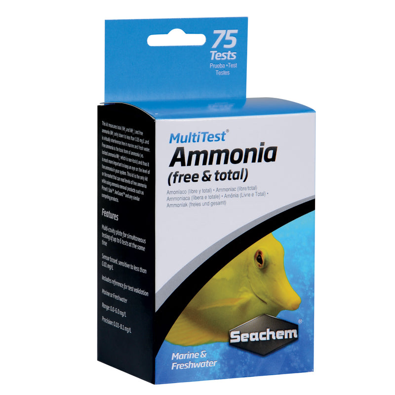 Seachem MultiTest - Ammonia - (Free & Total) 75 Tests