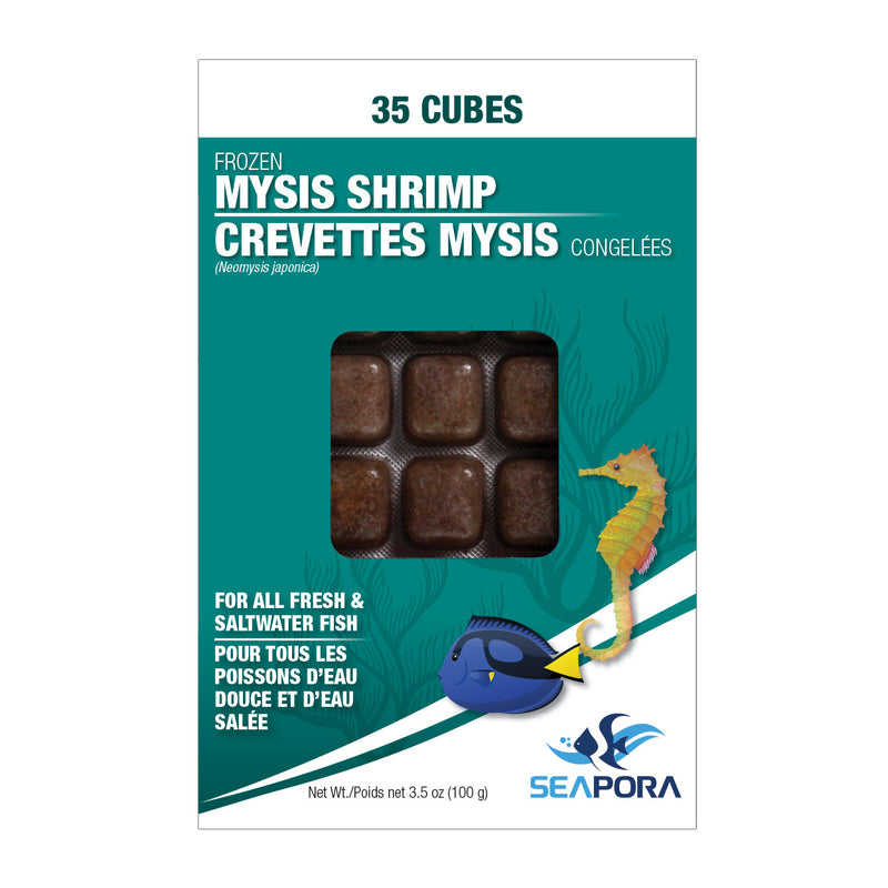 Seapora Frozen Mysis Shrimp - 35 Cubes - 100 g