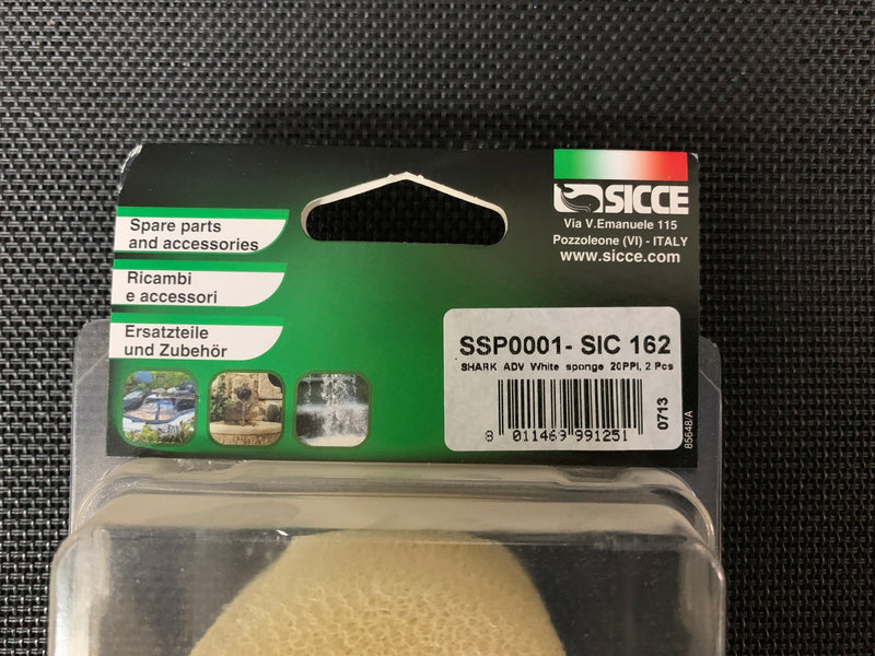 SHARK ADV Replacement Sponges 2x White - Sicce SIC 162