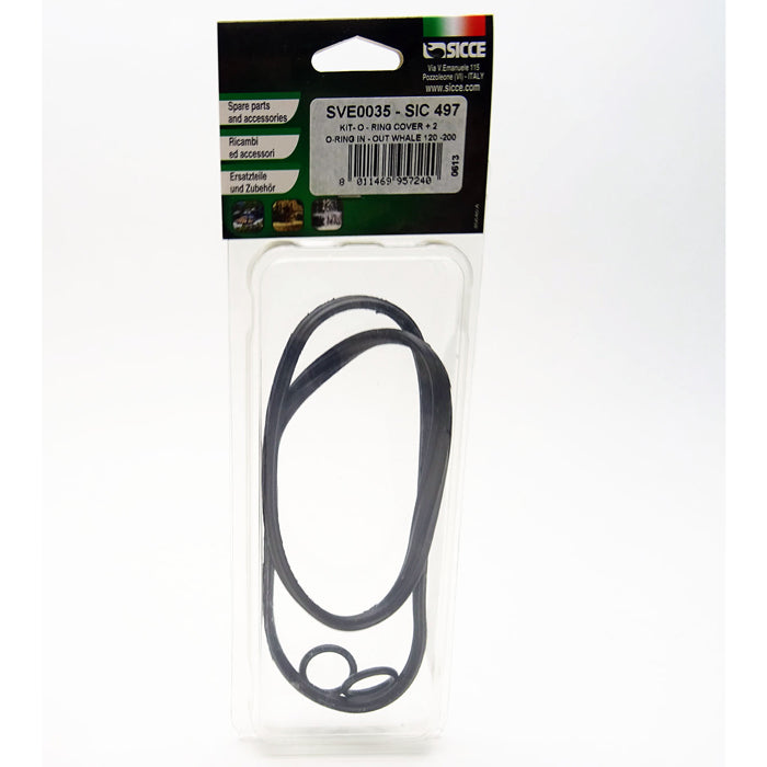 Sicce Whale 120-200 Cover O-Ring + 2 In-Out O-Rings SIC497