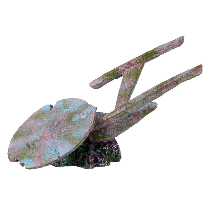 Sunken Space Ship Aquarium / Reptile ornament small