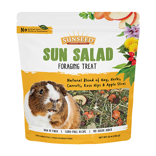 SUNSEED VITA PRIMA SUN SALAD FOR GUINEA PIGS HIGH FIBER TREAT 10 OZ