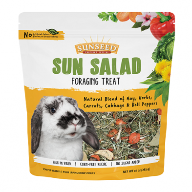 SUNSEED VITA PRIMA SUN SALAD FOR RABBITS HIGH FIBER TREAT 10 OZ