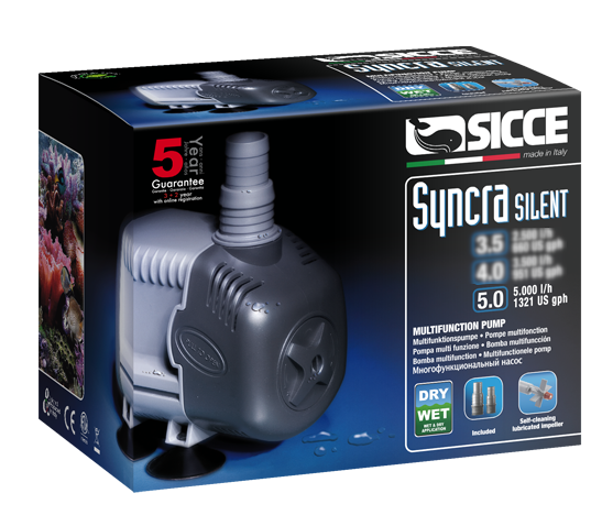 Sicce Suncra Silent Multi-Function Water Pump 5.0 - 5000L/H (1321 GPH)