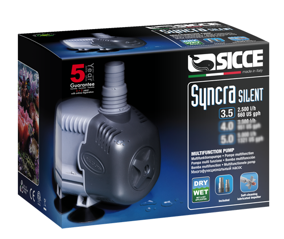 Sicce Suncra Silent Multi-Function Water Pump 3.5 - 2500L/H (660 GPH)