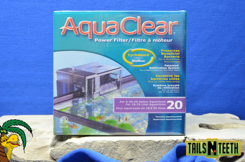 Aquaclear Power Filter for 5-20 US Gallon Aquariums - w/ CycleGuard BioMax Media