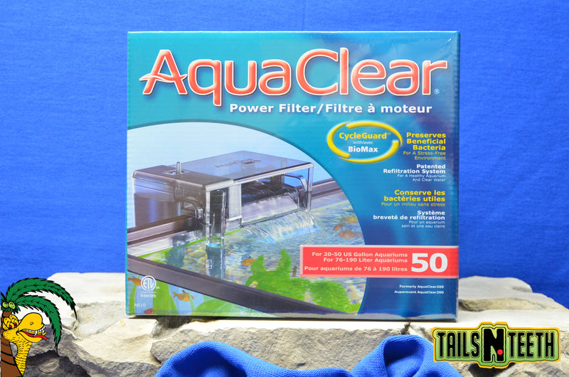 Aquaclear Power Filter for 20-50 US Gallon Aquariums - w CycleGuard BioMax Media