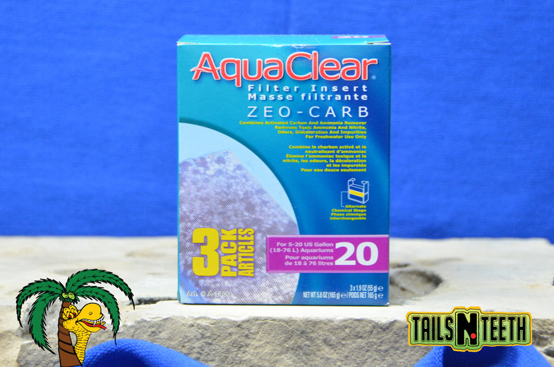 AquaClear 20 Zeo-Carb Insert 3-Pack ~ Replacement Filter Media