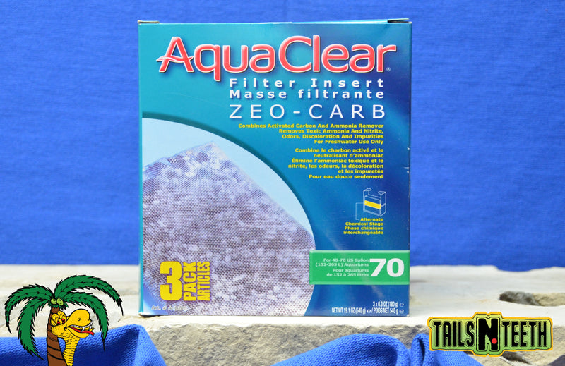 AquaClear 70 Zeo-Carb Insert 3-Pack ~ Replacement Filter Media