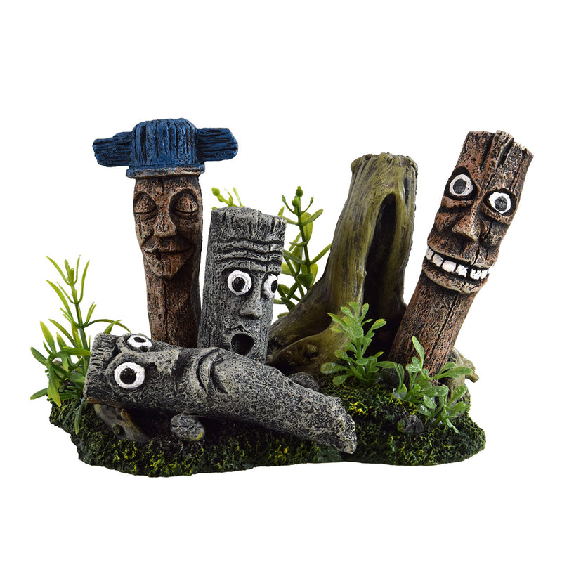 Totem Party Aquarium Ornament 7" x 3.5" x 4.5"