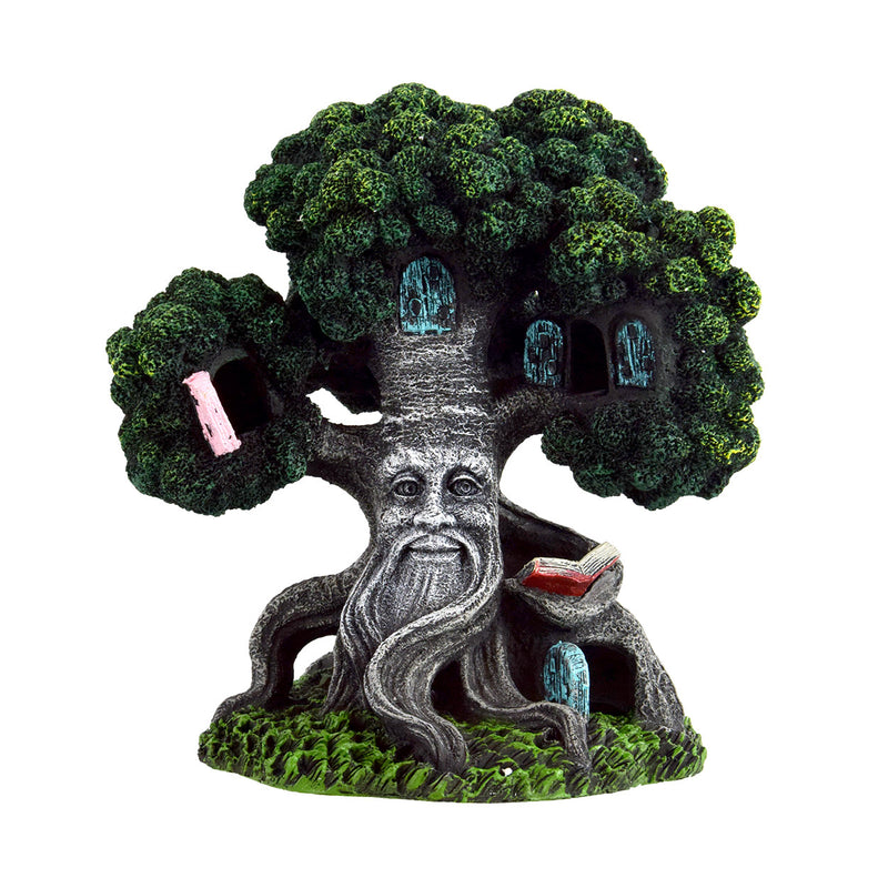 Gnome Tree House Aquarium Ornament 8" x 7.5" x 5"