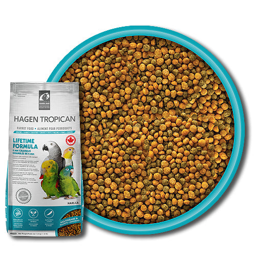 Tropican LifeTime 4mm Granules for Parrots 1.8kg - Made In Canada