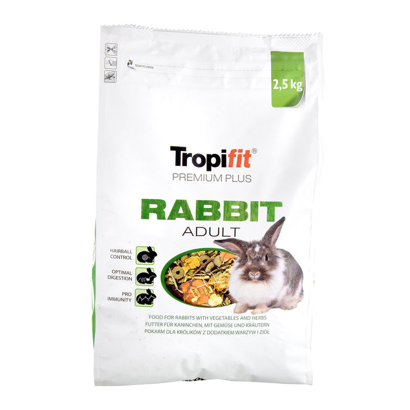 TropiFit Premium Plus Rabbit Adult Food 2.5kg ~ Premium Rabbit Food ~ Veggie/Herbs