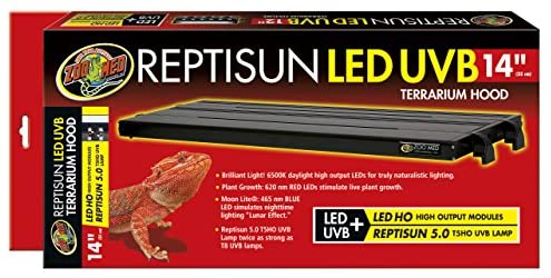 Zoo Med ReptiSun LED UVB Terrarium Hood - 14"