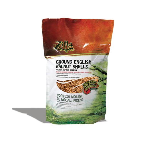 Zilla Ground English Walnut Shells Premium Reptile Bedding - 10 qt