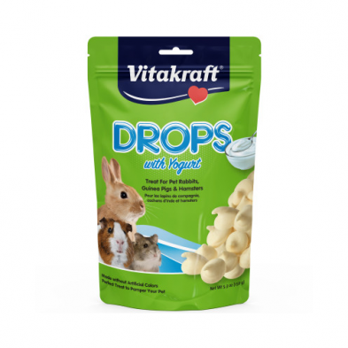 VITAKRAFT DROPS WITH YOGURT TREAT FOR PET RABBITS 5.3 OZ